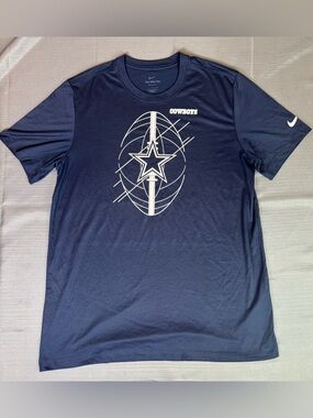 Nike Dallas Cowboys Dri Fit Shirt Men’s Athletic Tee NFL Football Navy